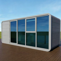 Cabane flottante sur l'eau pour vacances, idéale pour le lac ou la rivière, avec base adaptée pour cabane Apple Cabin