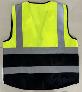 شعار مخصص 4 جيوب متعددة الوظائف سترة سلامة العمل رخيصة الثمن الفلورسنت الأصفر الأسود سترة سلامة عاكسة - Product Image 6