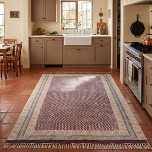 Tapis de prière réversible en coton fait main, imprimé au bloc, antidérapant, lavable, à tissage plat, pour la décoration intérieure - Fournisseur en gros - Product Image 2