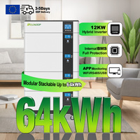 Batterie solaire empilable Delongtop 51.2V 314AH 15KWH 16KWH LiFePO4 Lithium Iron pour stockage d'énergie domestique