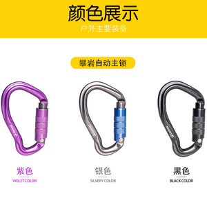 Mosquetón Asimétrico de Aleación de Aluminio con Bloqueo Automático Roscado, Equipo de Seguridad para Escalada en Roca y Escalada en Hielo - Product Image 3