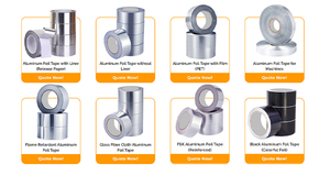 Free Sample Dryer <strong>Vent</strong> Waterproof High Temperature Butyl Rubber Silver Aluminum Foil Sealing <strong>Tape</strong> for <strong>Air</strong> Duct Circuitry - Product Image 6
