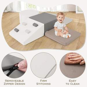 Equipo de Juego Suave Seguro y Duradero que Desarrolla Habilidades Motoras y Equilibrio, Escalador Suave con Tobogán y Escaleras - Product Image 4