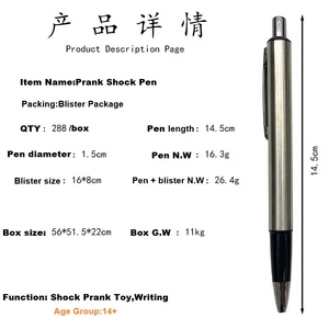 Brilliantmagic Mới Phong Cách Mạnh Mẽ Sốc Bút Prank Đồ Chơi Spoof Prank Điện Sốc Lừa Viết Bút Mới Đùa Bút - Product Image 3