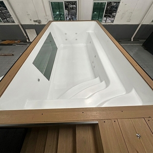 <span class=keywords><strong>Piscine</strong></span> de Plongée Extérieure de Luxe pour Jardin, Conteneur à Fenêtre Acrylique, Revêtement en Bois Composite (WPC) 6m - Product Image 3