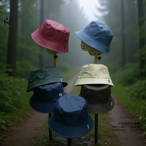 Cappello da pescatore colorato foderato in pile, unisex, protezione dalla pioggia, abbigliamento per esterni - Product Image 3