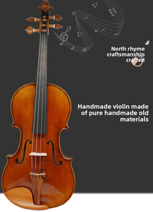 Estuche para Violín CHENTUO CT1.61 Hecho a Mano para Estudiantes, Madera de Jujube de Grado Superior, Tapa de Abeto Sólido 4/4, Fondo/Lados de Arce, Ébano Incluido, Hecho en China - Product Image 6