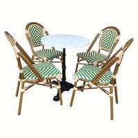 Nouvelle Arrivée Chaise de Jardin Contemporaine en Aluminium et Rotin Légère et Écologique pour Parc, Hôtel, Restaurant, Café, Utilisation Extérieure