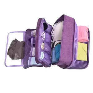 Cationic Multi-function bra storage bag underwear storage bag with zipper organizer