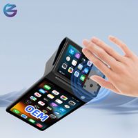 Terminal de contrôle d'accès pliable à double écran avec reconnaissance palmaire, écran tactile, interface NFC RFID, OEM ODM