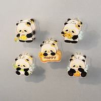 Carpeta de Documentos con Clip de Acrílico PP, Diseño Personalizado de Panda, Artículos de Papelería de Anime