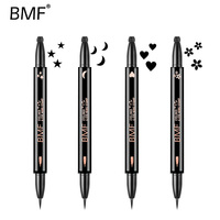 Tampon Eyeliner 2 en 1 Tampon Eye Wing Tampon liquide Eyeliner Crayon Tampon Triangle Seal Eye Liner Waterproof Quick Dry Cosmetics