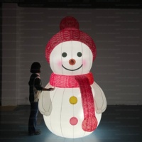 Bonhomme de neige gonflable personnalisé de 3 m sur traîneau, modèle publicitaire de Noël pour événements festifs, fêtes de jardin, carnaval, décorations de centres commerciaux