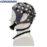 CERESENSO Headwear EEG Kain Komposit 74 Kanal Kepadatan Tinggi dengan Elektroda 12x6mm yang Dapat Dilepas untuk BCI ERP FNIRS Co Registration