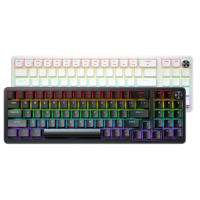 Teclado Mecánico para Juegos Simple de 78 Teclas, Anti-Ghosting de Teclas Completas, Retroiluminado, con Cable Tipo-C y Perilla de Volumen