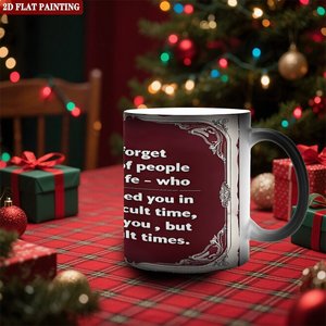 Frosted Black 11oz <b>Ceramic</b> <b>Mug</b> Heat Activated Color Changing Daily Drinking Cup Office Desk Decor - Product Image 2