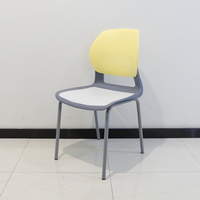 Chaise d'école moderne en plastique, chaise de bureau, chaise de formation, chaise empilable pour étudiants