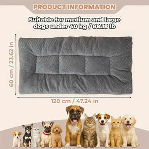 Großhandel Luxuriöse Moderne Ganzjahres-Weiche Polyester-Plüsch Haustierbetten für Hunde und Katzen Quadratisches Design Hypoallergen Umweltfreundlich - Product Image 5