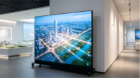 Écran LED portable pliable P1.53, affichage publicitaire autoportant pour salons professionnels, magasins éphémères, expositions