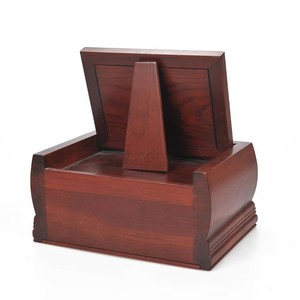 Wooden Urn With Photo Insert Rectangle Solid Wood Cremation <b>Memorial</b> <b>Box</b> For Sympathy Durable - Product Image 4