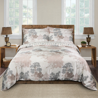 Drap de lit en microfibre mélangé Tencel numérique 3D parure de lit jupe de lit imprimée couverture de luxe conception personnalisée ensembles de draps de lit de fleurs