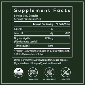 แคปซูลน้ำมันเมล็ดดำ800มก. น้ำมันไนเจลล่าออร์แกนิกสารต้านอนุมูลอิสระช่วยบำรุงข้อต่อและสุขภาพระบบย่อยอาหารสำหรับผู้ใหญ่ - Product Image 2