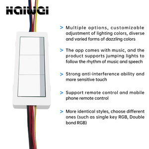 מודול חיישן מגע לד למראה עם מפזר אדים RGB DC 12V 5A 60W, מתג בקרת עמעום ללא שלבים עם שלושה כפתורים - Product Image 3