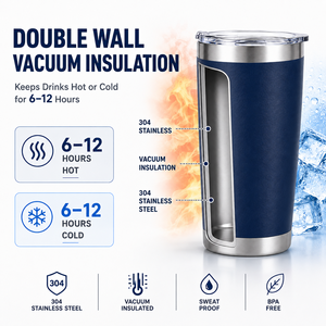 Tasses à café, thé et vin isothermes en acier inoxydable de 20 oz, blanches et colorées, pour le camping, avec couvercle, pour sublimation - Product Image 2