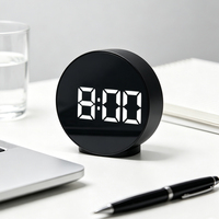 Horloge LED circulaire multifonctionnelle Grand écran LCD Capteur de puissance USB Alarme multi-boutons Home Office Living Outdoor Use