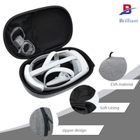 Étui de transport pour lunettes VR en EVA avec logo personnalisé, organiseur rigide anti-chute pour casque de réalité virtuelle, kit d'accessoires complet
