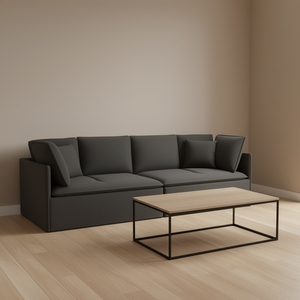 Sofá Modular de Tela Gris Oscuro con Patas de Metal, Juego de Muebles Modernos para Sala de Estar - Product Image 2