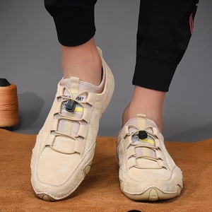 Men's Cow Suede <b>Leather</b> Loafers <b>Sneakers</b> Fashion Slip-On Driving Shoes with Mesh Lining New - Product Image 4