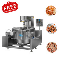 Machine caramélisée de noisettes commerciales à haute production Machine de revêtement de friture de sucre de noix de haricots de chauffage électrique