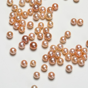 ลูกปัดน้ำจืดธรรมชาติสีส้มสดใส งานแฮนด์เมด DIY ของ Zhuji Pearl  แข็งแรง ทนทาน หลากสีสัน - Product Image 1