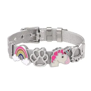New Style Unicorn Bracelet Hot Sale Stainless Steel Mesh Bracelet Fashion DIY Charms And Bracelets Jewelry Wholesale