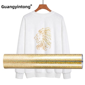 Feuilles de vinyle de transfert thermique holographique Guagnyintong Easyweed HTV en vrac <span class=keywords><strong>pour</strong></span> presse à chaud <span class=keywords><strong>Cricut</strong></span> <span class=keywords><strong>Maker</strong></span> - Product Image 1