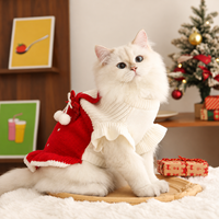 Vêtements pour chat : Pull de Noël automne/hiver pour chaton, chaud, anti-chute de poils, en laine douce, décontracté, Nouvel An
