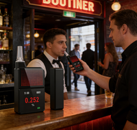 Airsense H3 Pro, éthylotest professionnel de haute précision, personnalisable, portable, capteur à pile à combustible, détection de BAC à 0,40%