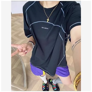 Camisetas Unisex de Manga Corta Ligeras de Secado Rápido para Verano y Otoño, Conjunto de Camiseta de Ciclismo y <span class=keywords><strong>Pantalones</strong></span> <span class=keywords><strong>Cortos</strong></span> de <span class=keywords><strong>Trabajo</strong></span> con Cierre para Hombre y Mujer - Product Image 2