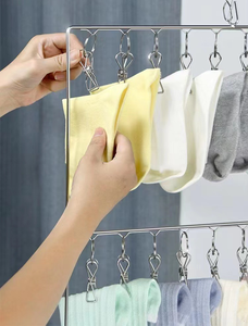 Multifonctionnel coupe-vent en acier inoxydable Multi-Clip 30PCS Pegs Chaussettes Séchage Crochet <span class=keywords><strong>Cintre</strong></span> - Product Image 5