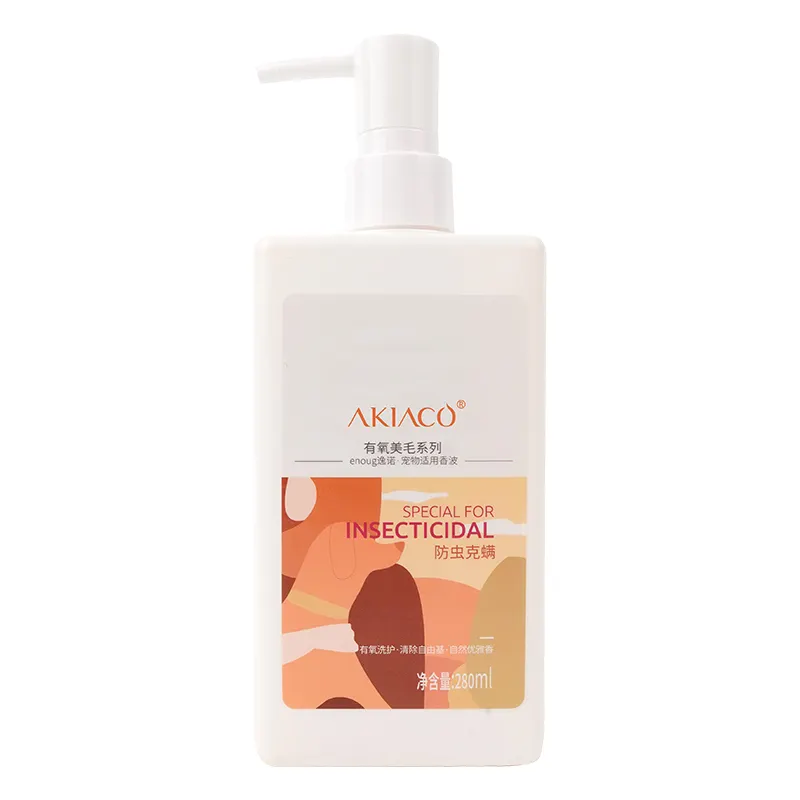 AKIACO profesyonel hayvan temizleme şampuanı Pet temizlik ürünleri Anti böcek ve Mite kontrol köpekler şampuan OEM