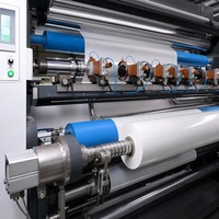 Papier autocollant semi-brillant en rouleau jumbo, matériaux pour étiquettes à transfert thermique, rouleaux personnalisés avec largeur de découpe sur mesure
