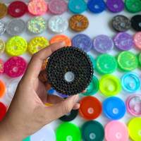 Couvre-gobelets en acrylique scintillants et colorés de 74 couleurs, 16 oz et 20 oz, avec strass durables, anti-déversement et portables