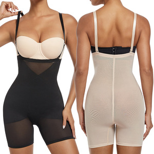 Combinaison moulante en maille pour femme, body amincissant avec bretelles amovibles, gainant le ventre - Product Image 1