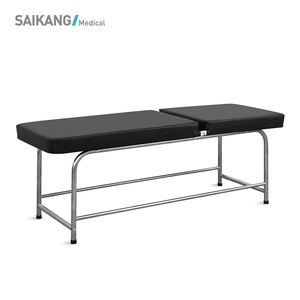 X10 SAIKANG meja ujian pasien lipat Manual fisioterapi hitam klinik rumah sakit sederhana - Product Image 1