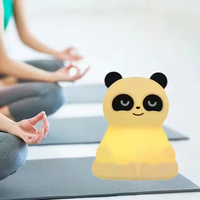 Appareil d'aide respiratoire et de méditation, veilleuse en silicone en forme de panda mignon, machine à sons pour le sommeil des bébés, machine à bruit blanc