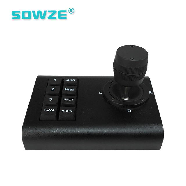 Mini 3D Joystick Keyboard Controller RS485 Pelco-D/Pelco-P Protocol 2400-9600bps -10~55 CE Certified Durable for PTZ Camera