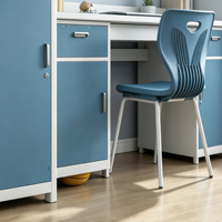 Lit superposé en métal pour enfants avec bureau, armoire et escalier, rangement gain de place, lit pour enfants pour dortoir