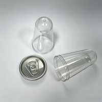 Bouteilles en plastique de qualité alimentaire pour boissons énergisantes, préformes ovales pour canettes de soda avec couvercle en aluminium