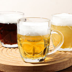 Grande tasse à bière en verre de 500 ml pour usage domestique, bière artisanale, avec poignée, convient aux bars et à un usage commercial. - Product Image 2